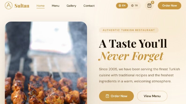 Modern Restoran Web Sitesi (Responsive Tasarım)