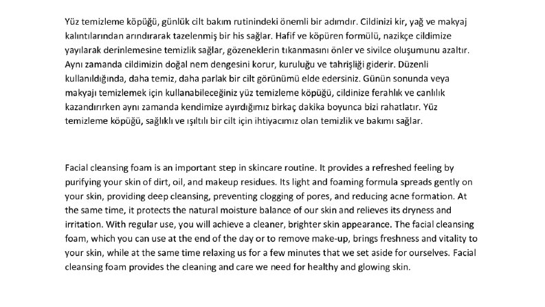 Ürün Açıklaması 