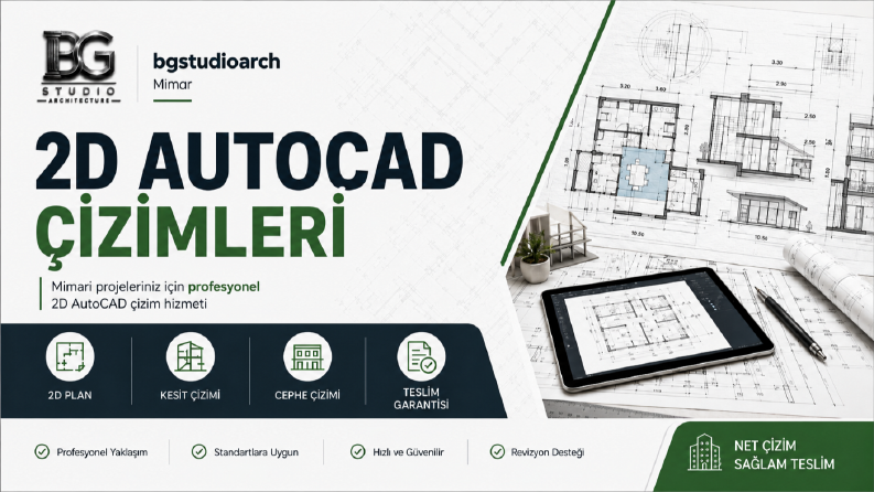 Detaylı Çatı Katı Planı & Kesit & Cephe 2D AutoCAD Çizimi