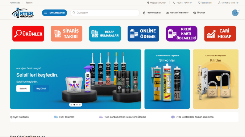 İnter Hırdavat Toptan Satış Bayi Web Sitesi