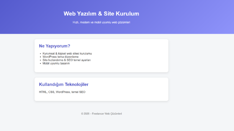 Küçük İşletmeler için WordPress Web Yazılım Çözümü