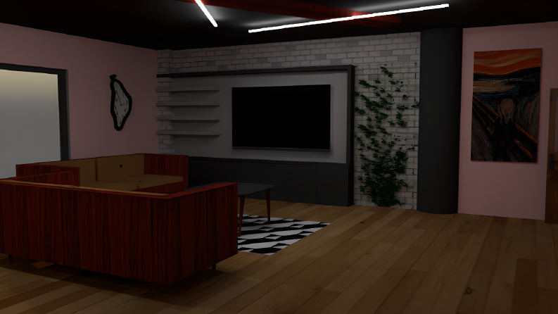 3D iç mekan çalışmalarım