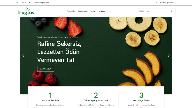 Frugtos: Freeze-Dry Meyve Odaklı E-Ticaret Sitesi