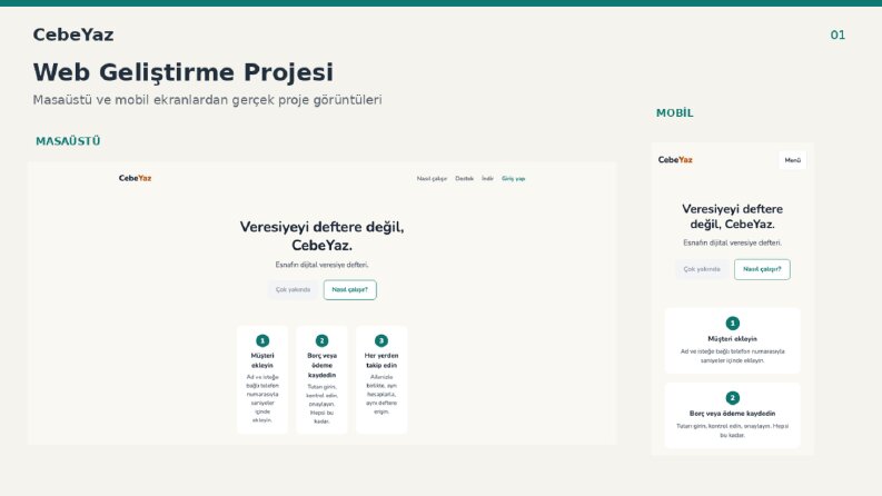 CebeYaz – Mobil Uyumlu Web Sitesi Geliştirme