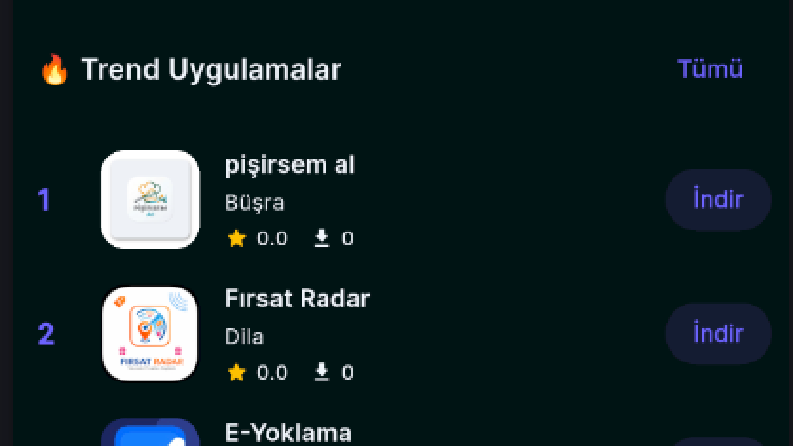 Mobil Uygulama Çalışmalarım