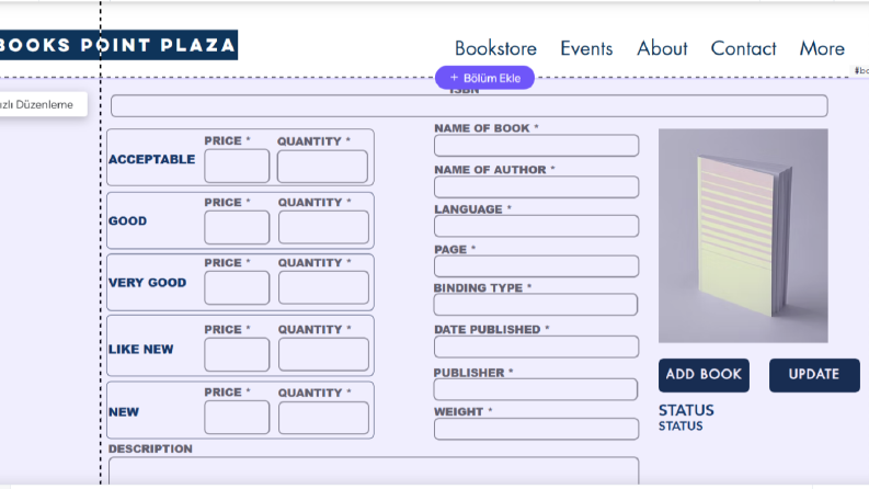 ISBN Entegrasyonlu Kitap Satış Sitesi – BooksPointPlaza