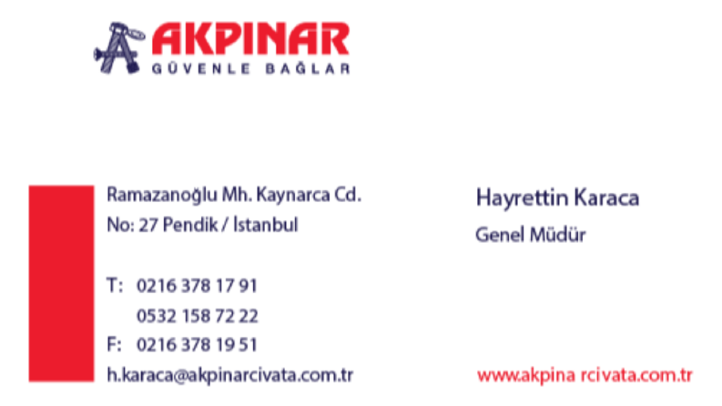 Metal işleme kartvizit