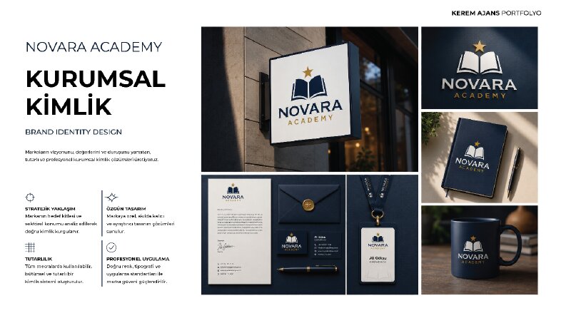 Novara Academy – Kurumsal Kimlik Tasarımı