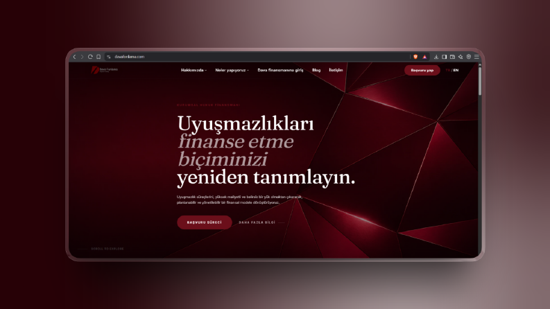 Dava Fonlama – Kurumsal Web Sitesi ve Başvuru Platformu