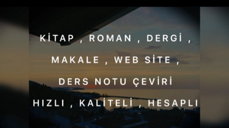 İngilizce - Türkçe Kitap Makale çeviri