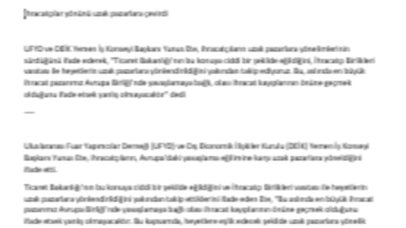 Yüzlerce basın bülteninden biri