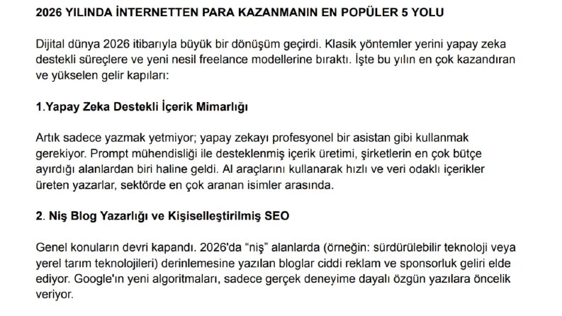 2026 internetten para kazanma rehberi