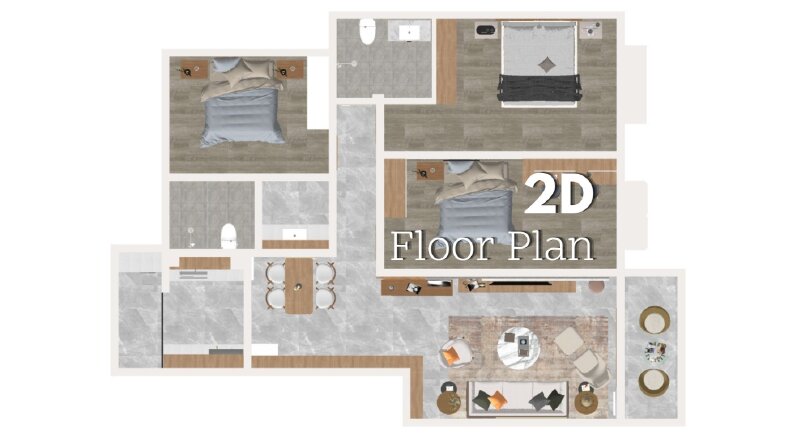 Kat planı 2D & 3D 