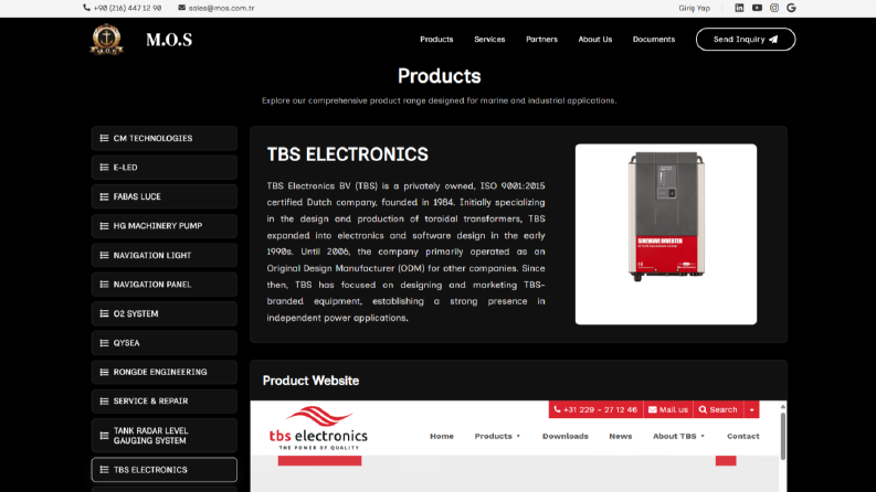 MOS.com.tr Kurumsal Web Sitesi