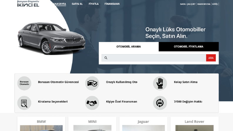 İkinci El Borusan Otomotiv UI/UX & SEO Çalışması