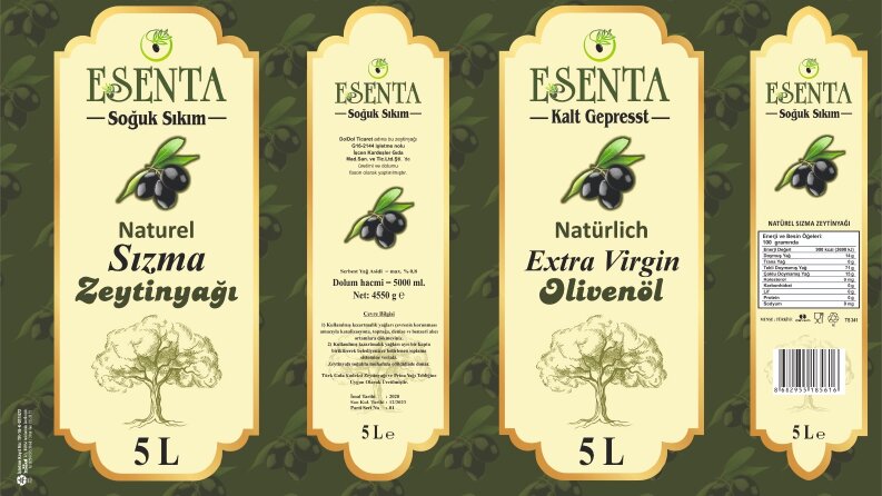 Esenta zeytinyağı firması ambalaj tasarımı