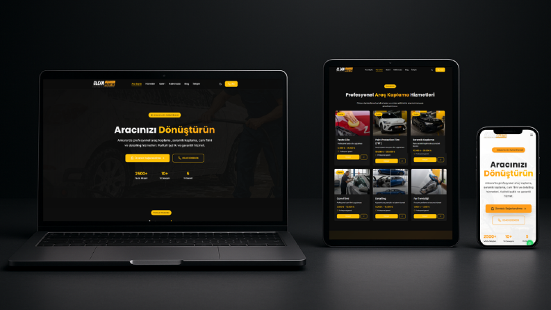 CleanMasterGaraj Oto Yıkama Websitesi