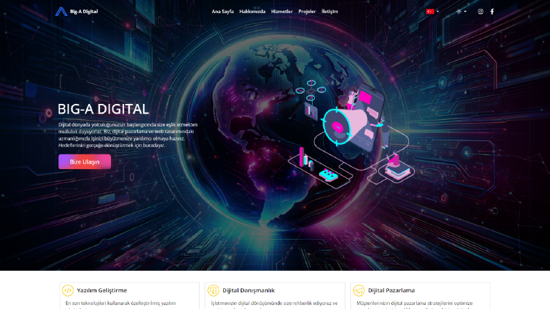 Big-A Digital Web Sitesi ( Açık Tema )