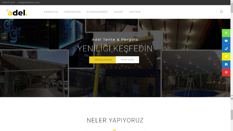 Adelpergola.com - Wordpress Web Sitesi Tasarımı