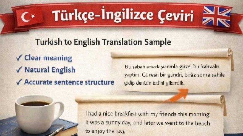Türkçe–İngilizce Kısa Metin Çevirisi