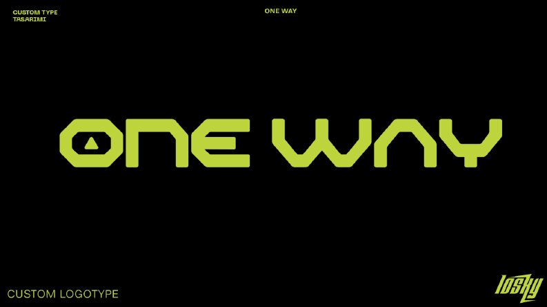 ONE WAY CUSTOM LOGOTYPE TASARIMI