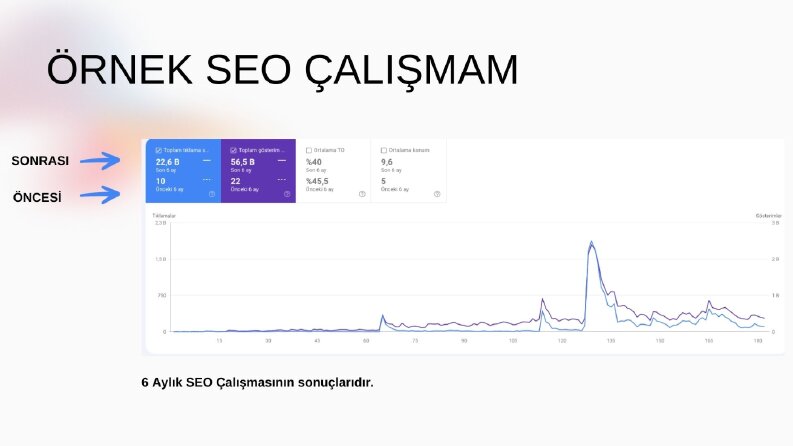 6 Aylık SEO Çalışması