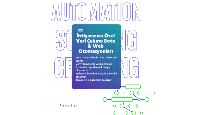 İhtiyacınıza özel veri çekme botu (scraper) ve web otomasyon