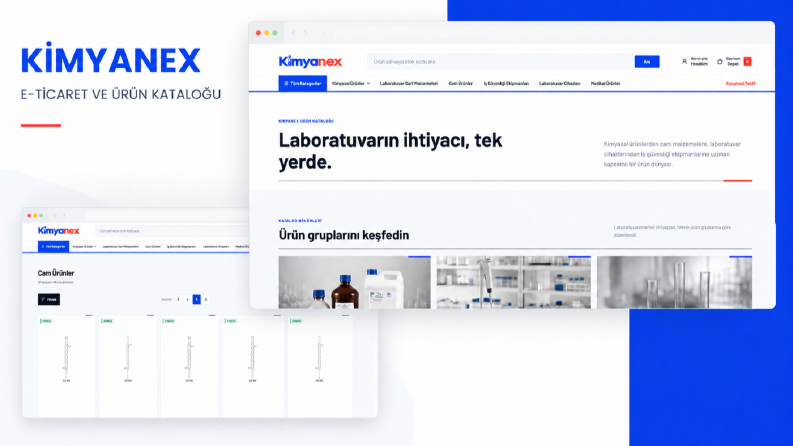 Kimyanex için laboratuvar ürün kataloğu ve e ticaret