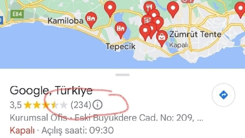 Google işletme maps yorumcusu