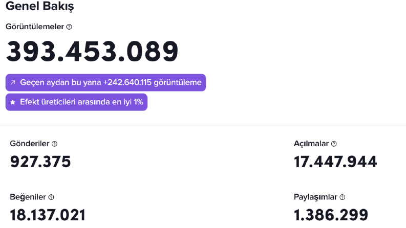 Instagram - TikTok - Snapchat İstatistikler 