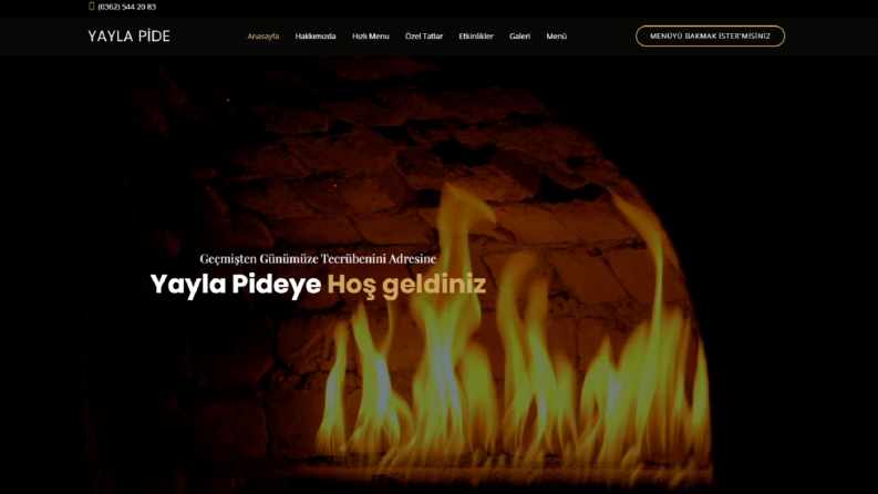 Yayla Pide Kurumsal Web Sitesi