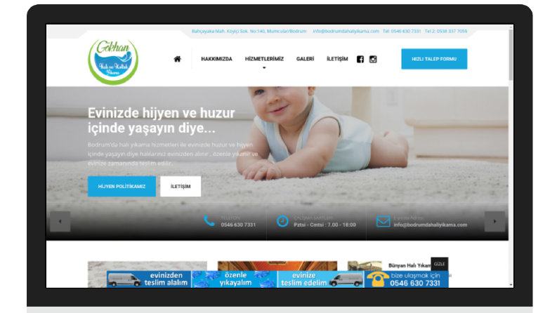 Bodrum Halı Yıkama - Wordpress Web Sitesi