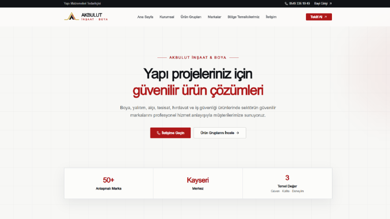 Akbulut İnşaat – Kurumsal Web Sitesi