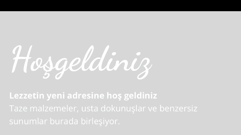 Kafe & Restoran Web Sitesi