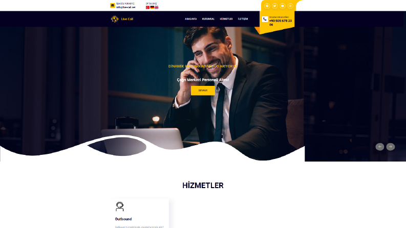 Live Call - Call Center Web Tasarımı 