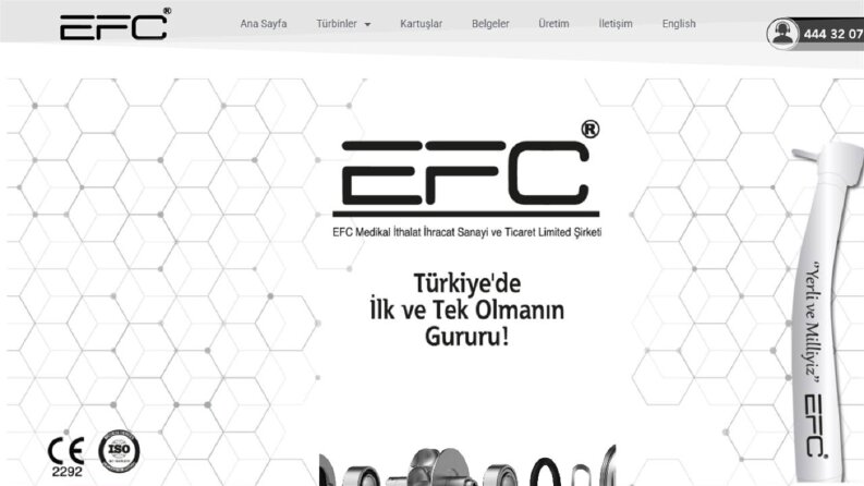 EFC dental türbin ürün sitesi