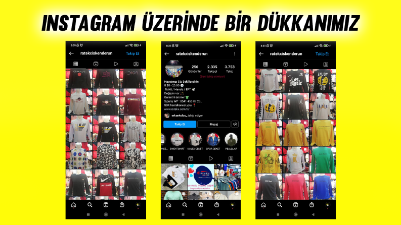 Giyim satış mağazamız