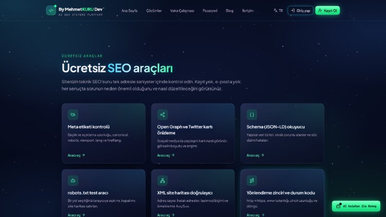 Ücretsiz SEO Araçları - Web Uygulaması