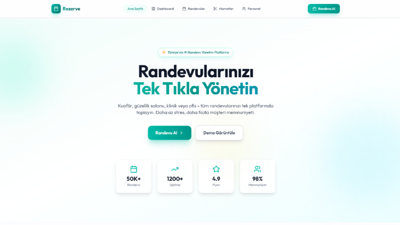Rezerve - Randevu Sistemi