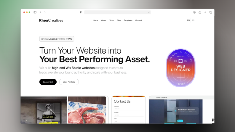 Rhea Creatives Wix Studio Website Tasarımı