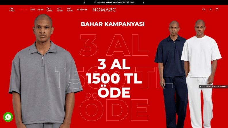 Nomarc – Erkek Giyim & Moda E-Ticaret / Katalog Sitesi