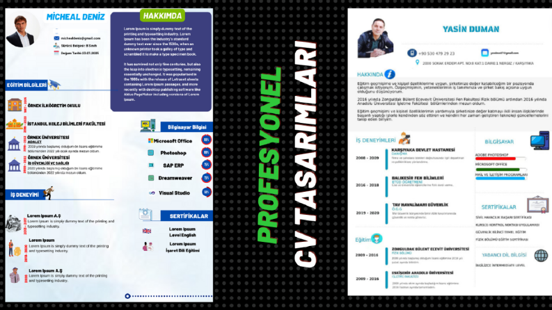 Profesyonel Cv Tasarımları