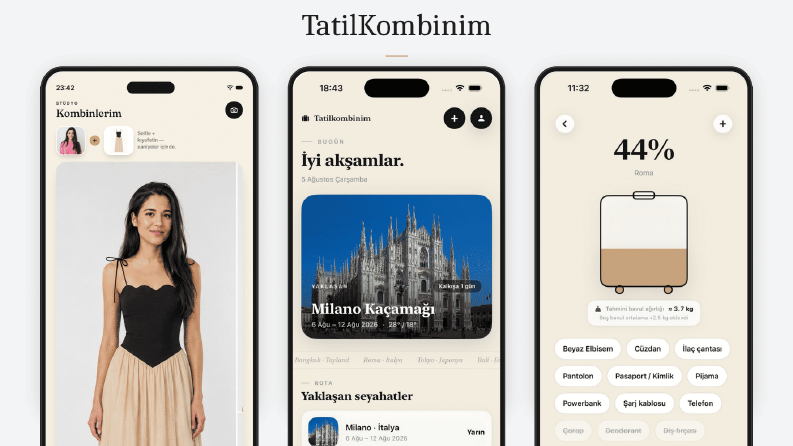 TatilKombinim – AI Destekli iOS Seyahat Uygulaması