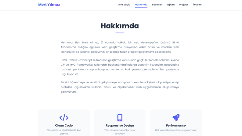 Ben,profesyonel  kaliteli portfolyo  web sitesi 