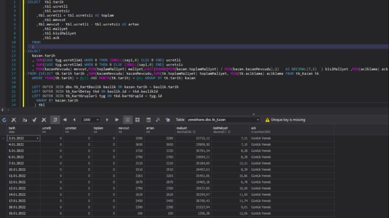 Sql verilerinizi hızlı raporlarım