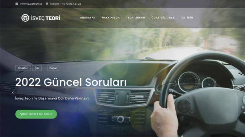 İsveç Ehliyet E-Ticaret Web Sitesi