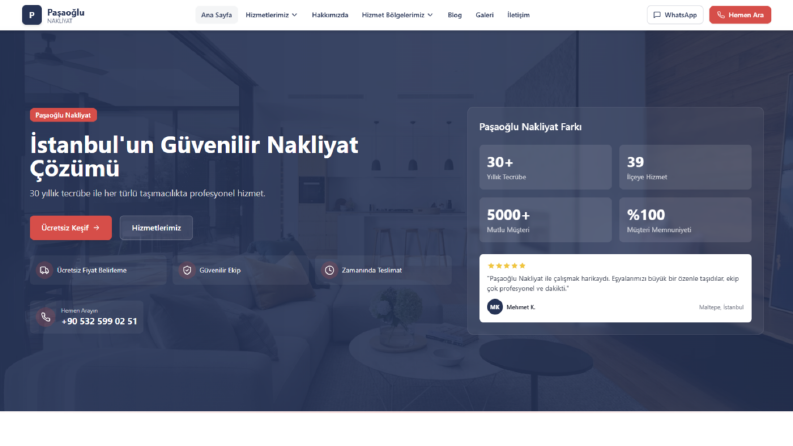 Nakliye Firması Web Sitesi