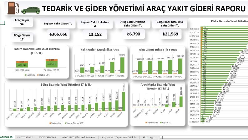 Excel ile hareketli grafik rapor