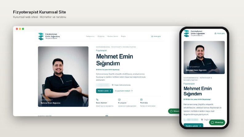 Fizyoterapist – Kişisel Web Sitesi ve Randevu