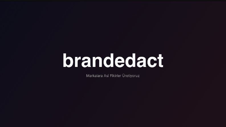 brandedact Yaratıcı Ajans Web Sitesi